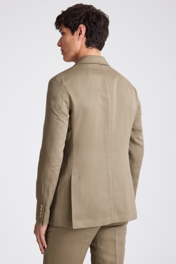 Moss Custom Made Sage Linen Suit In Green