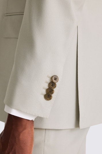 Moss Custom Made Italian  Stone Suit In Beige