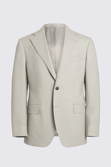 Moss Custom Made Italian  Stone Suit In Beige
