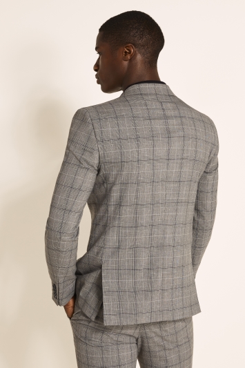 grey check suit moss bros