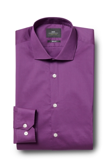 Moss London Skinny Fit Purple Single Cuff Stretch Shirt