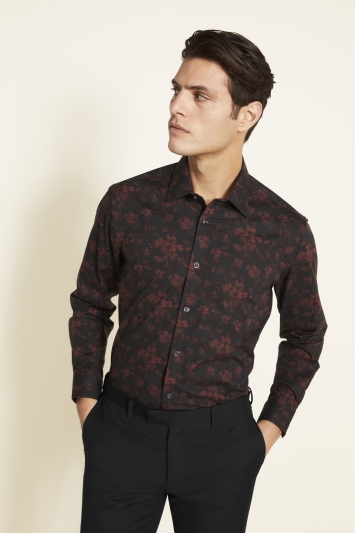 Tailored Fit Berry Print Shirt