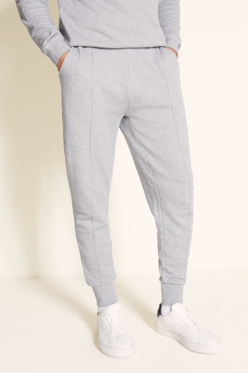 Grey Cotton Loopback Sweatpants