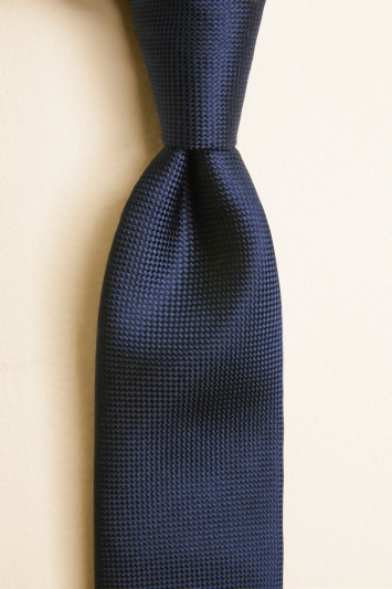 Navy Natte Silk Tie