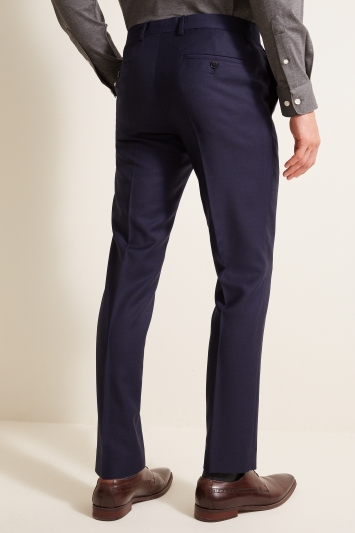 DKNY Slim Fit Navy Panama Open Weave Trousers