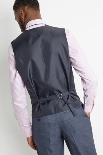 Moss 1851 Tailored Fit Navy Salt & Pepper Waistcoat
