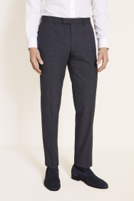 Moss 1851 Tailored Fit Blue Gold Check 