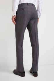 Ermenegildo Zegna Cloth Tailored Fit Grey with Red Check Trousers