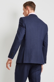 Hardy Amies Tailored Fit Blue Hopsack Jacket