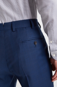 Ermenegildo Zegna Cloth Tailored Fit Blue Check Trouser