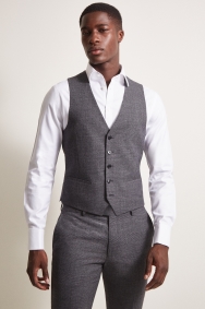 DKNY Slim Fit Charcoal Check Suit