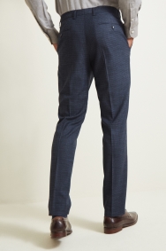 Tailored Fit Navy Puppytooth Trouser