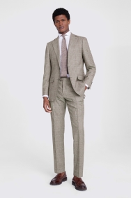 Performance Tailored Fit Neutral Check Suit