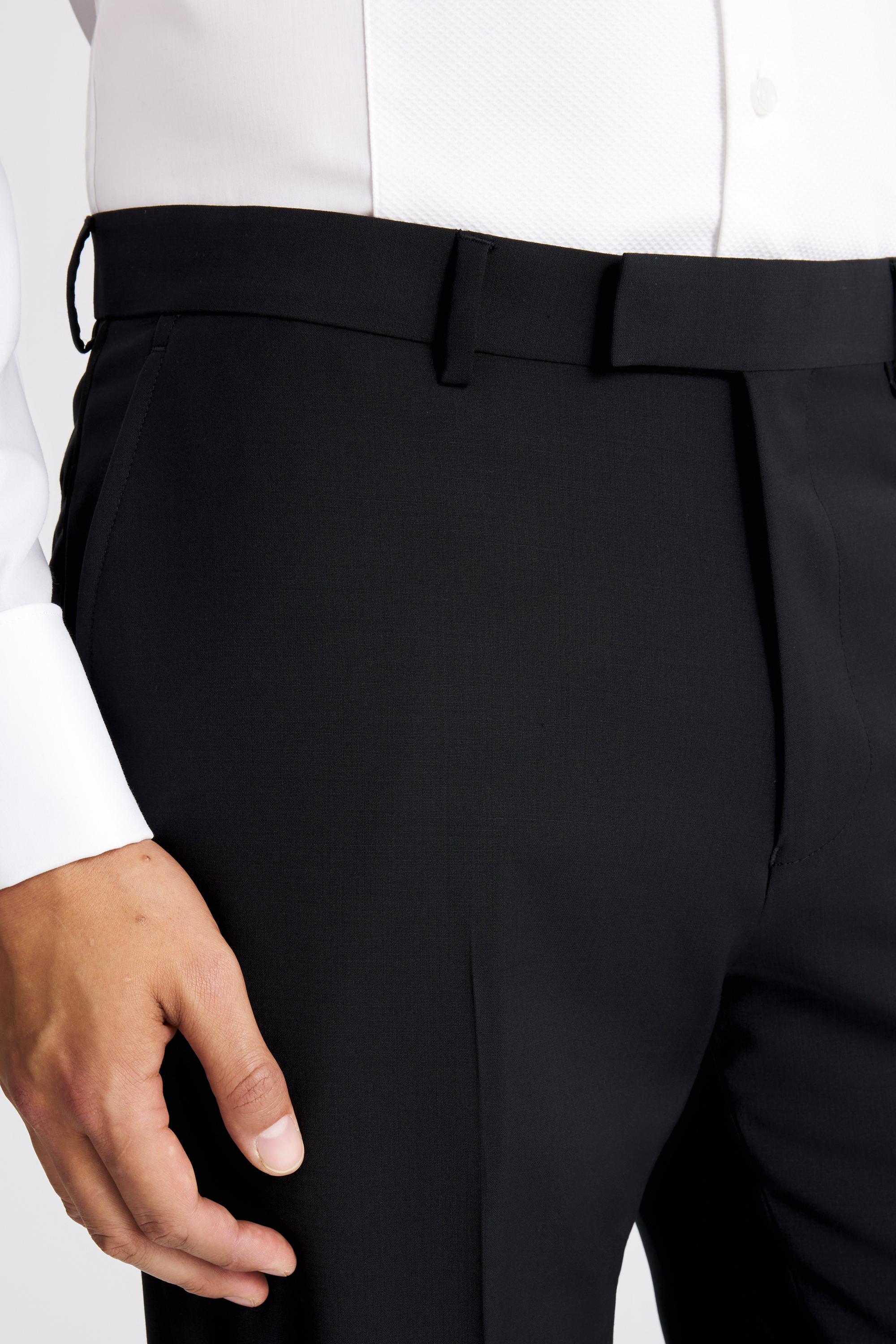 Regular Fit Performance Black Dress Pants