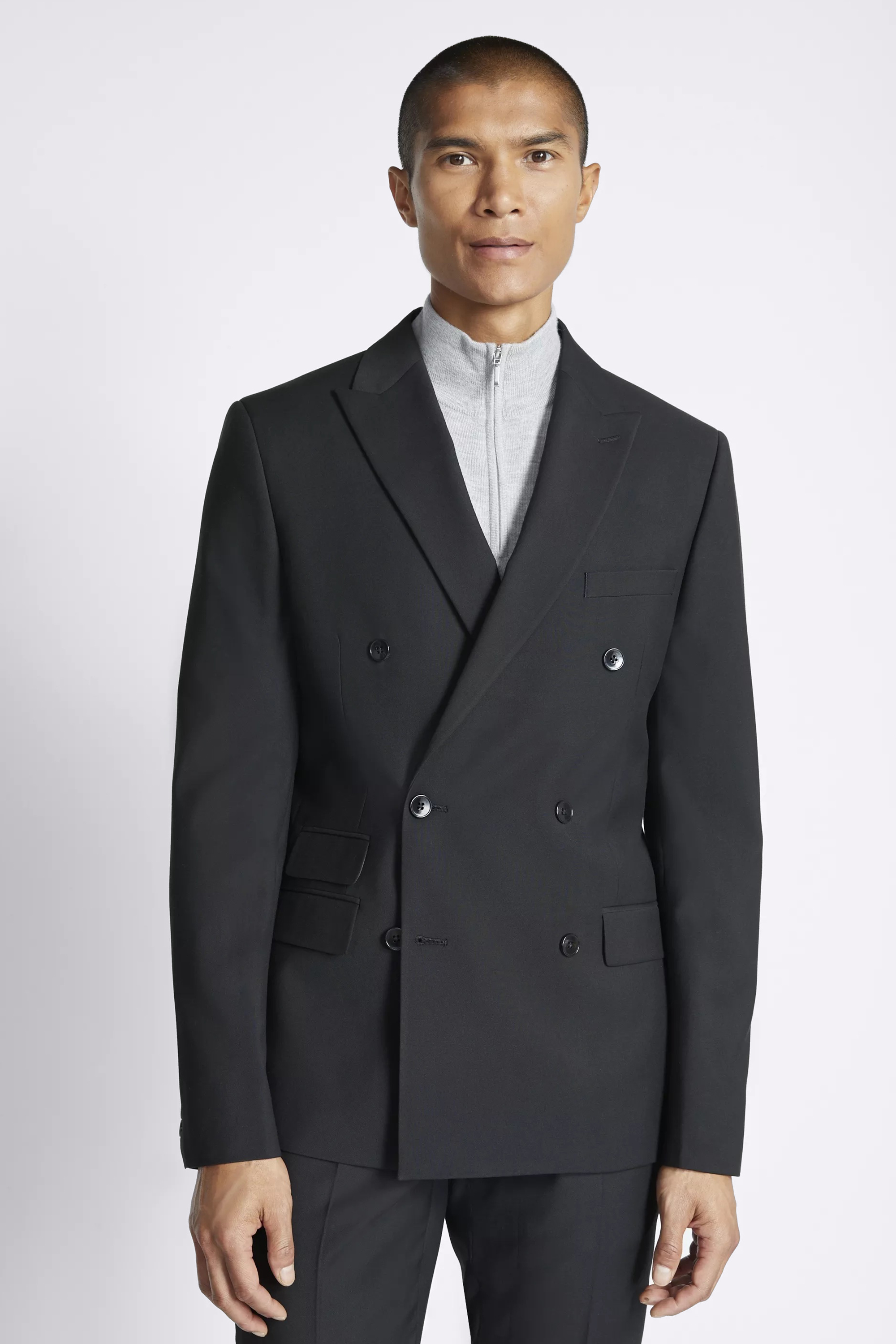 Slim Fit Black Stretch Suit