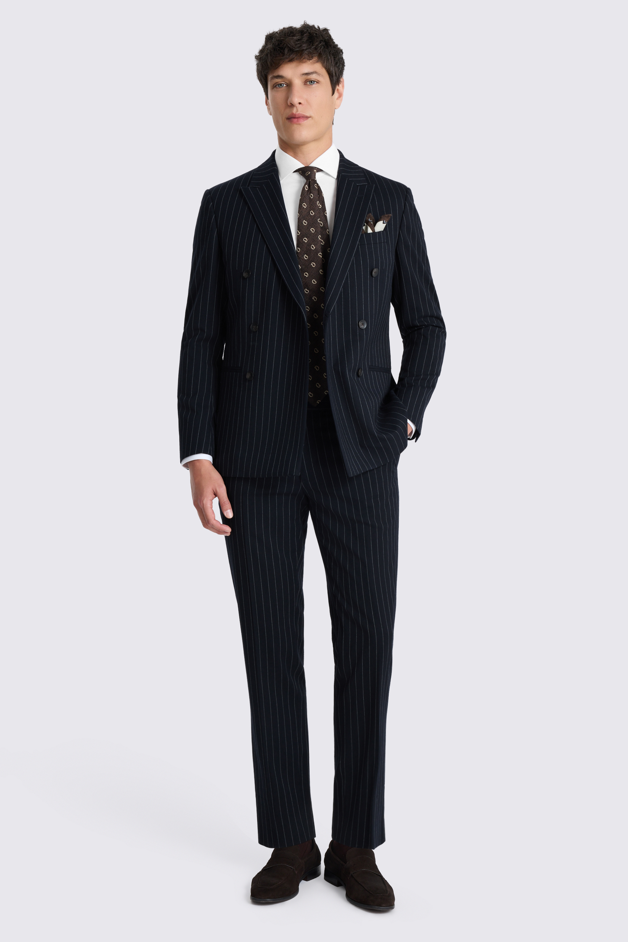 Slim Fit Navy Stripe Suit