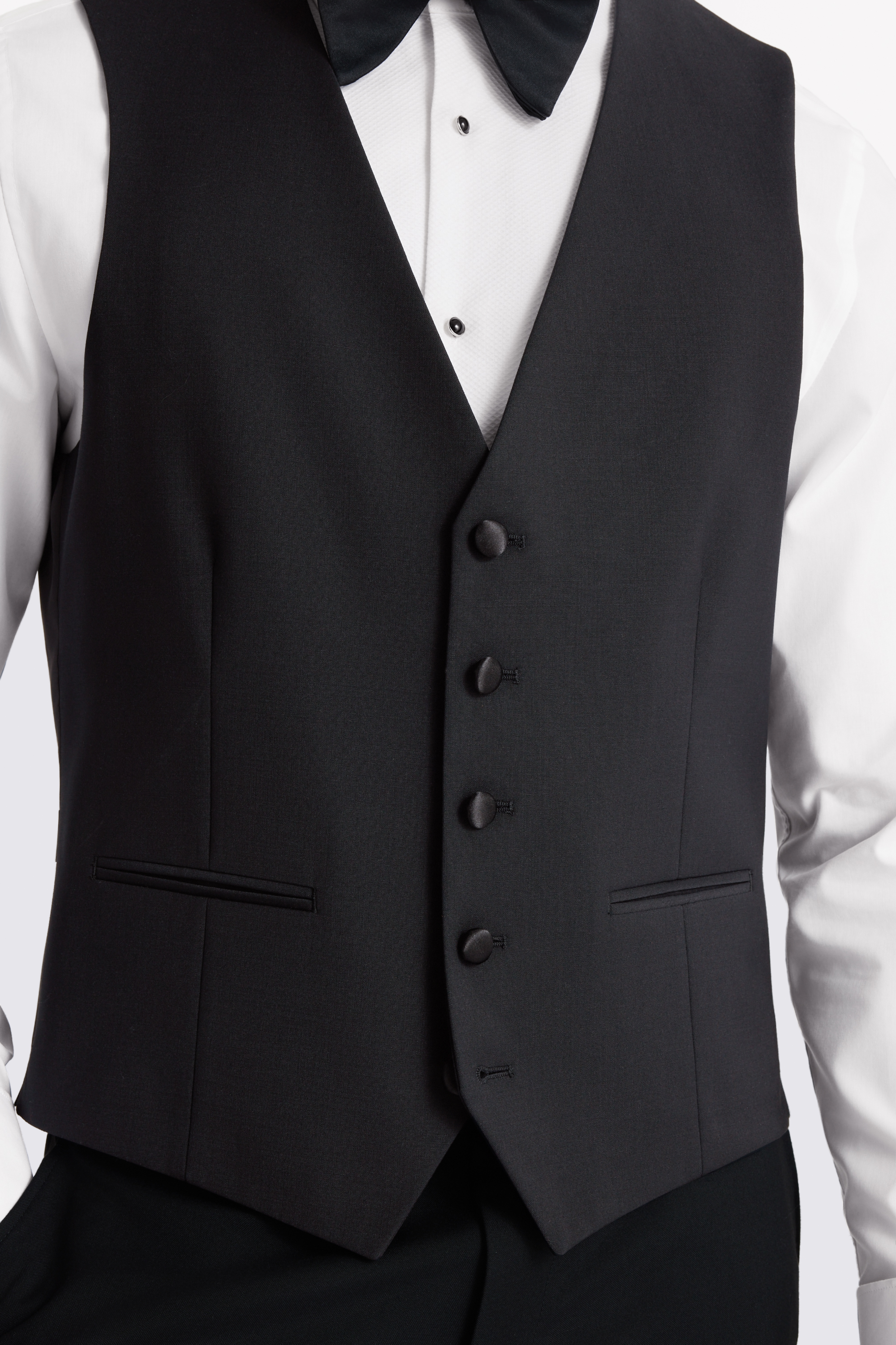 Tailored Fit Black Notch Lapel Tuxedo