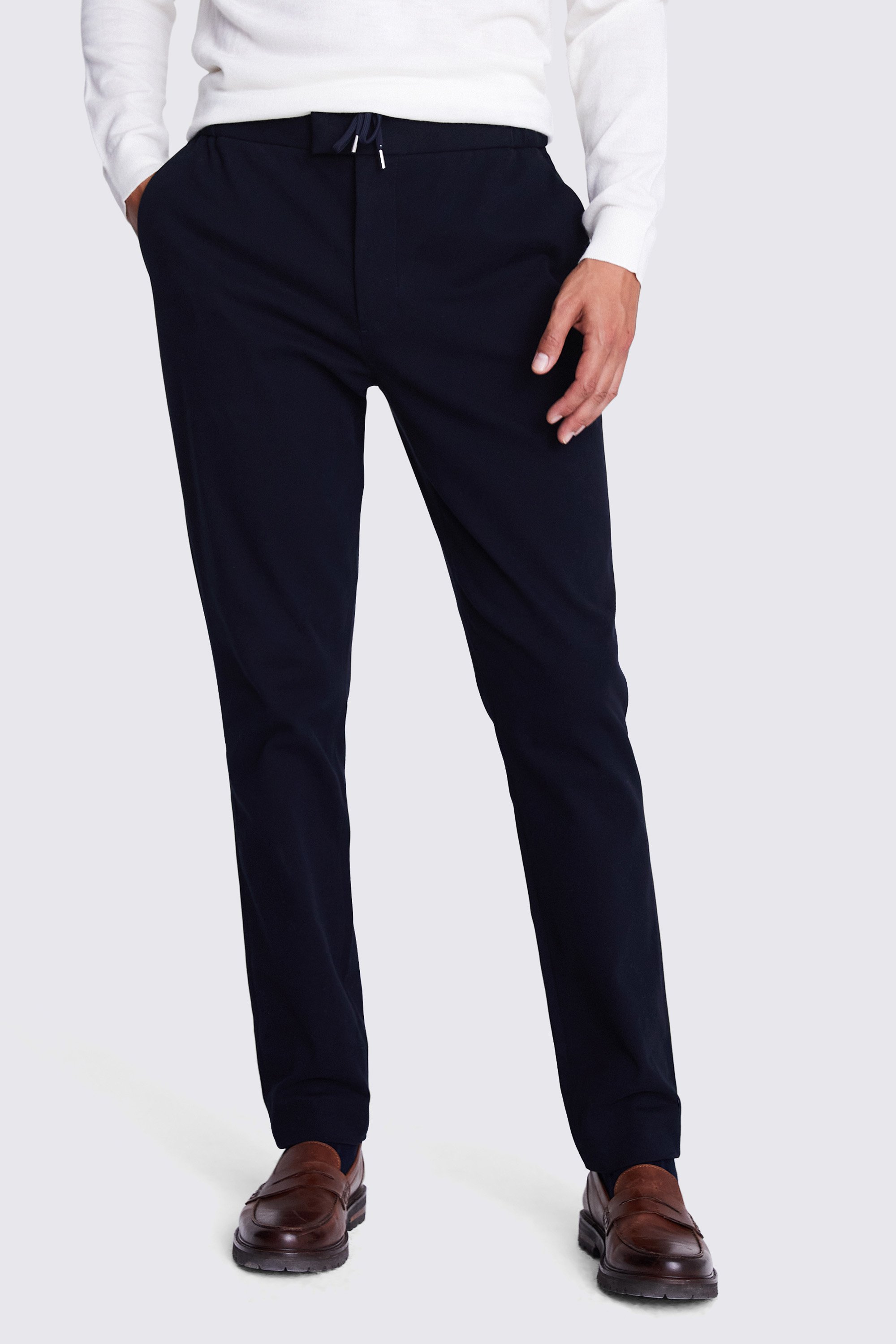 Navy Drawstring Trousers
