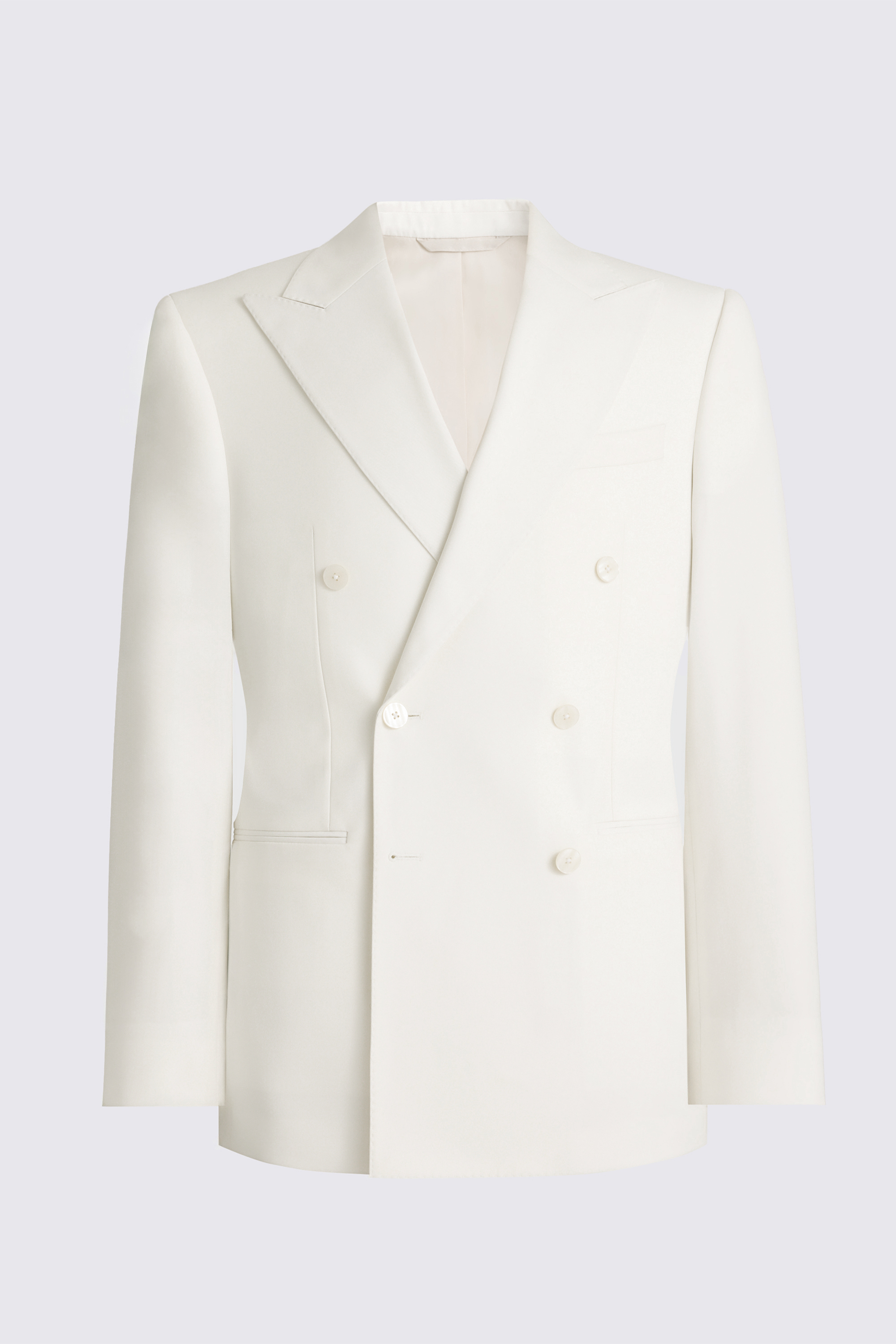 Tailored Fit Off White Suit