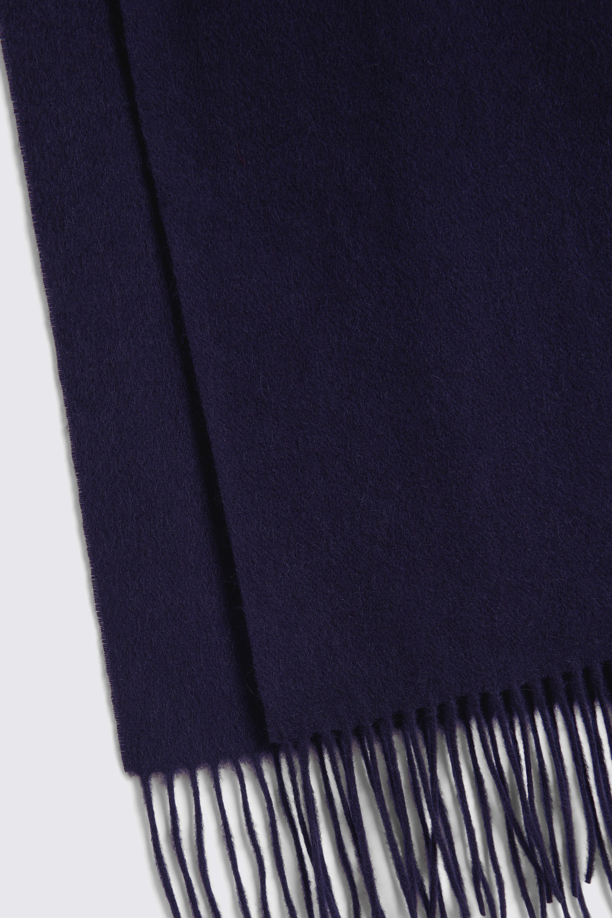 Navy Cashmere Blend Scarf