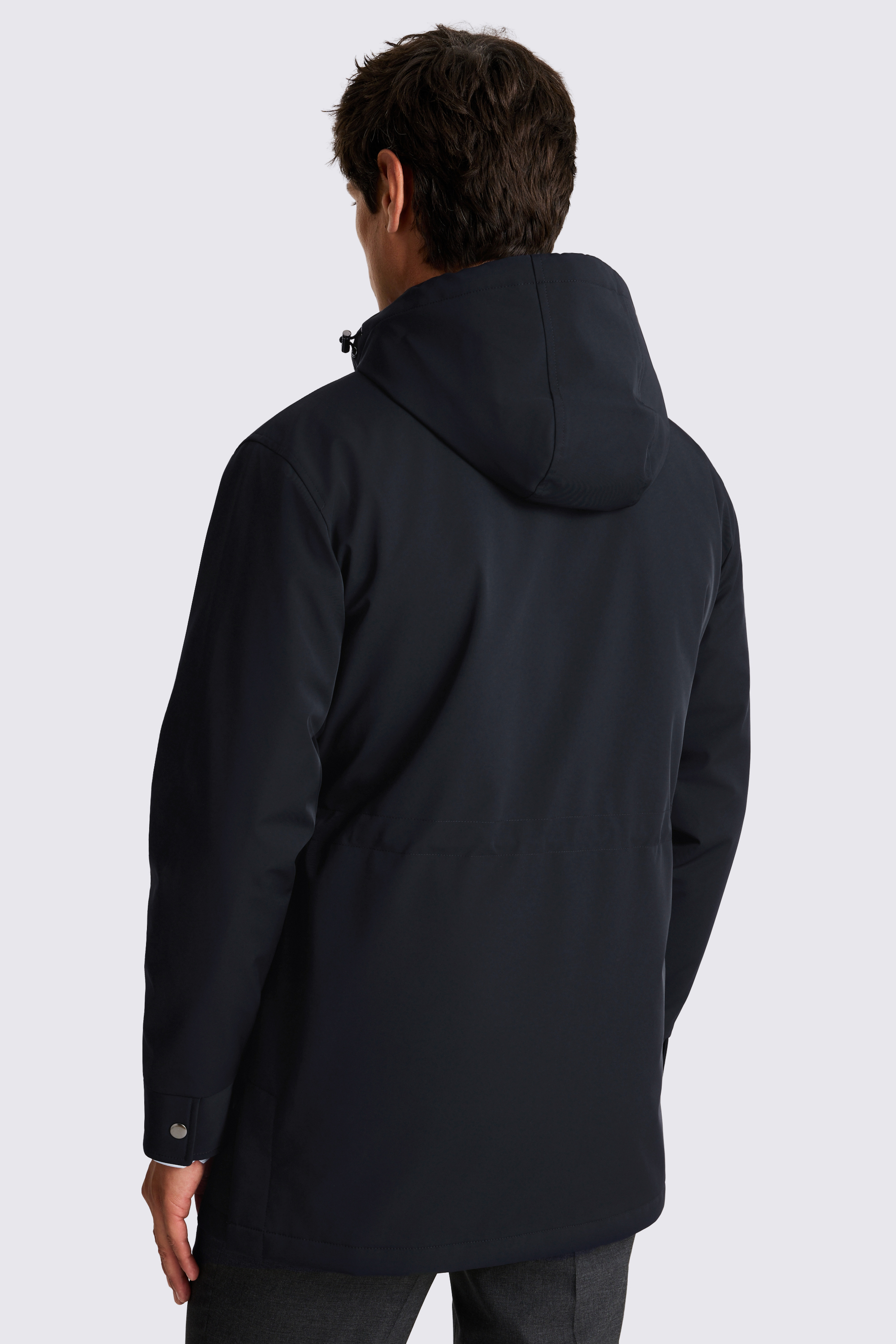 Navy Removable Hood Jacket