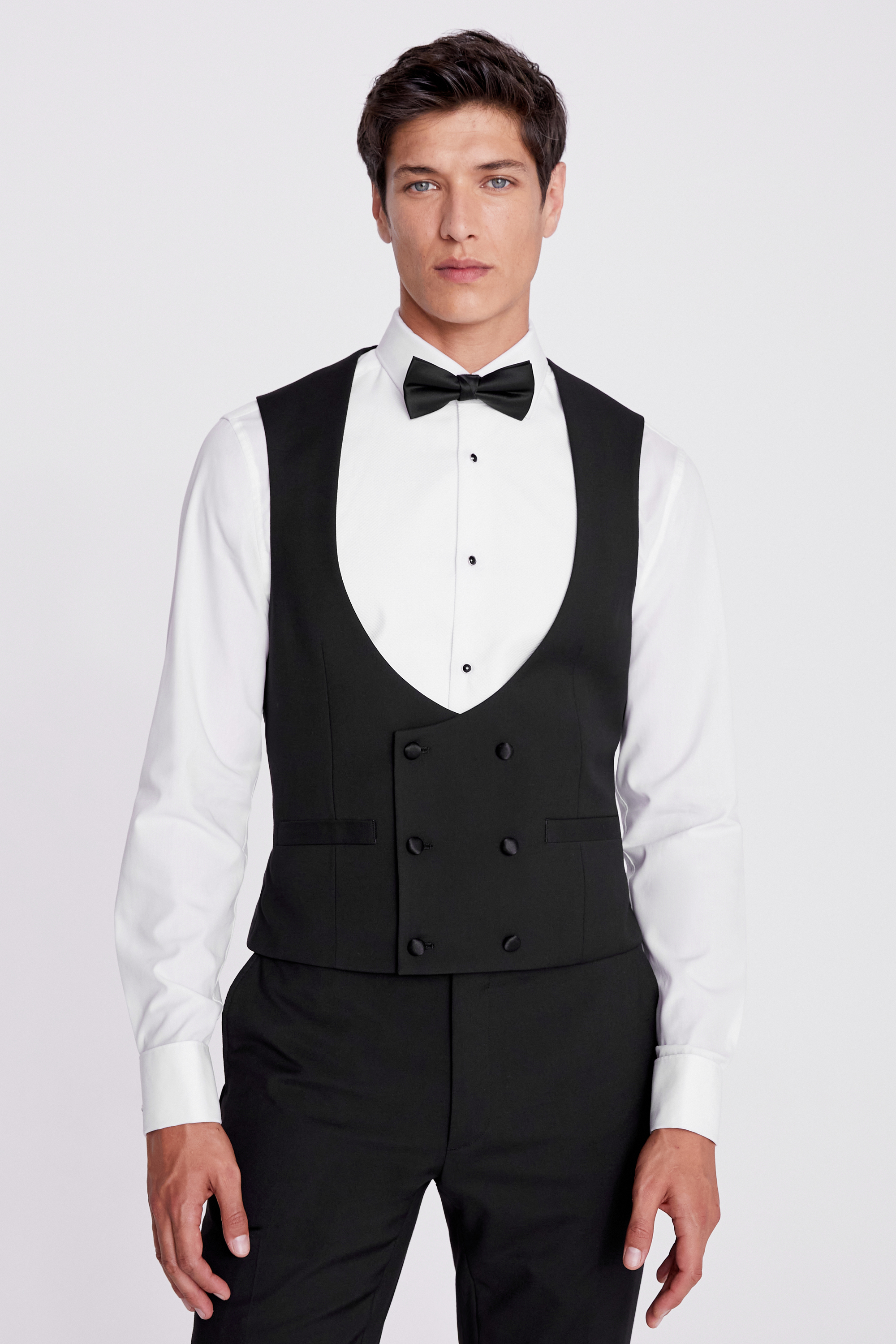 Slim Fit Black Peak Lapel Tuxedo
