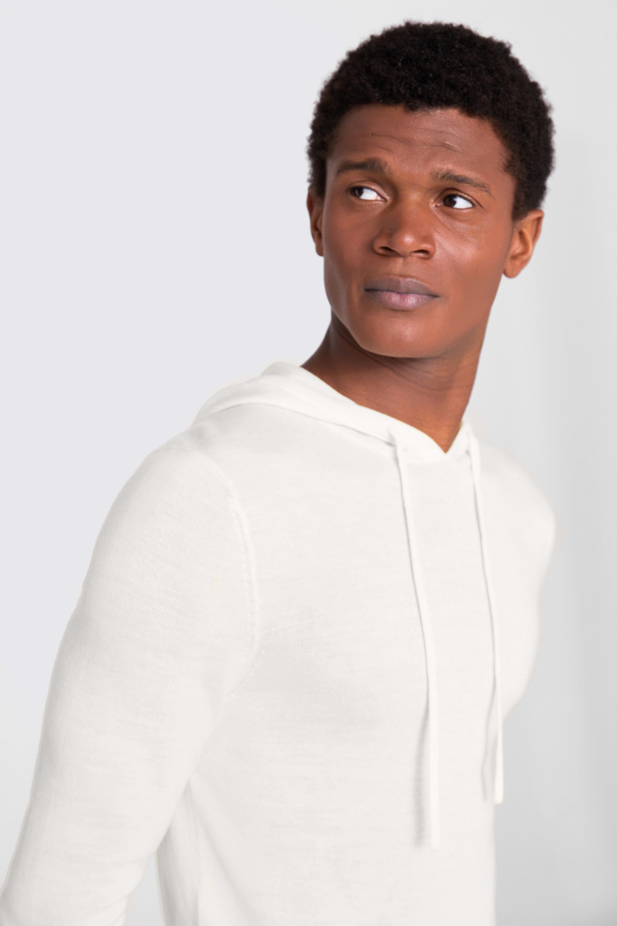 Winter White Merino Hoodie Buy Online at Moss