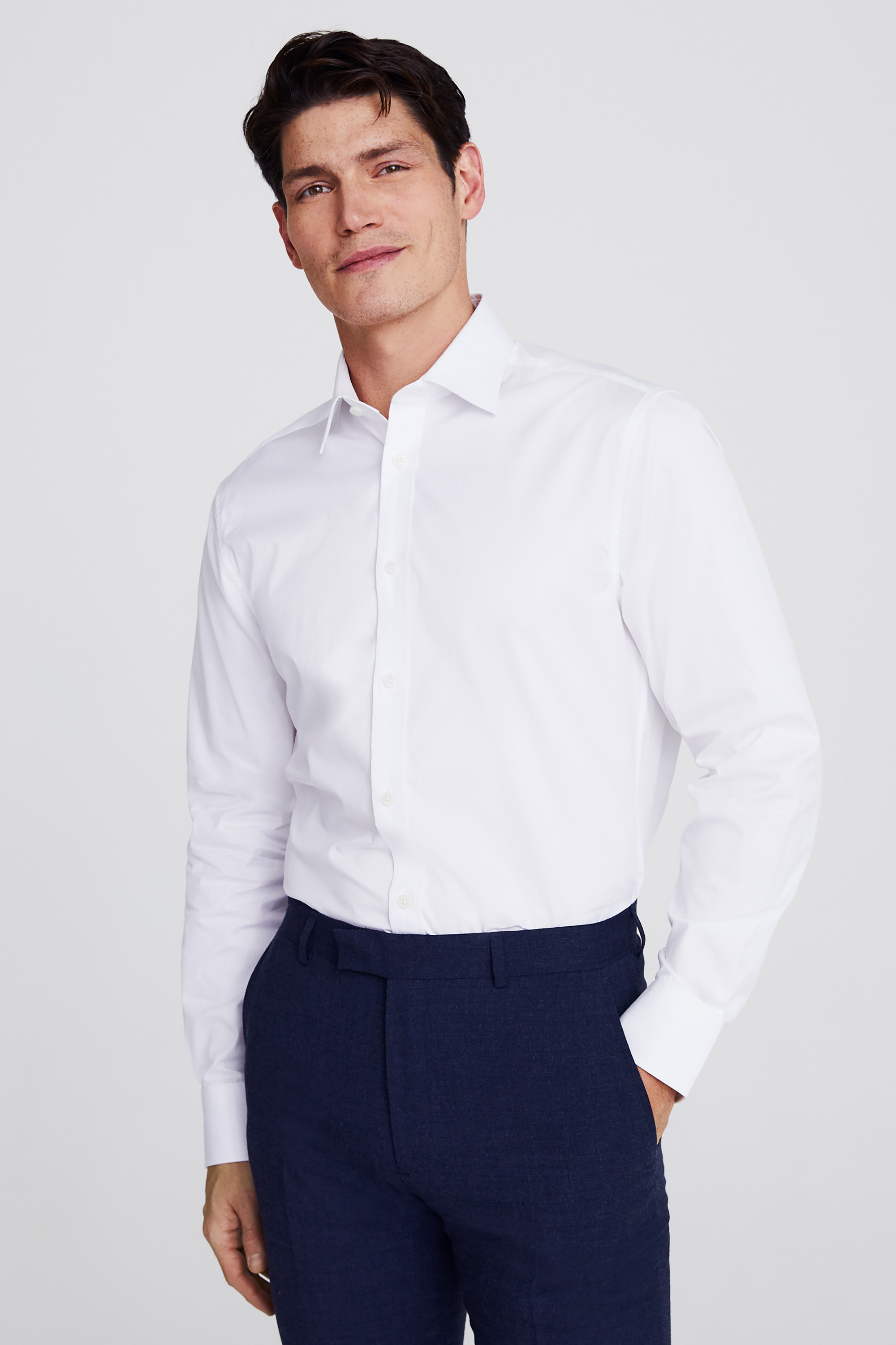 Tailored Fit White Stripe Shirt | Buy Online at Moss