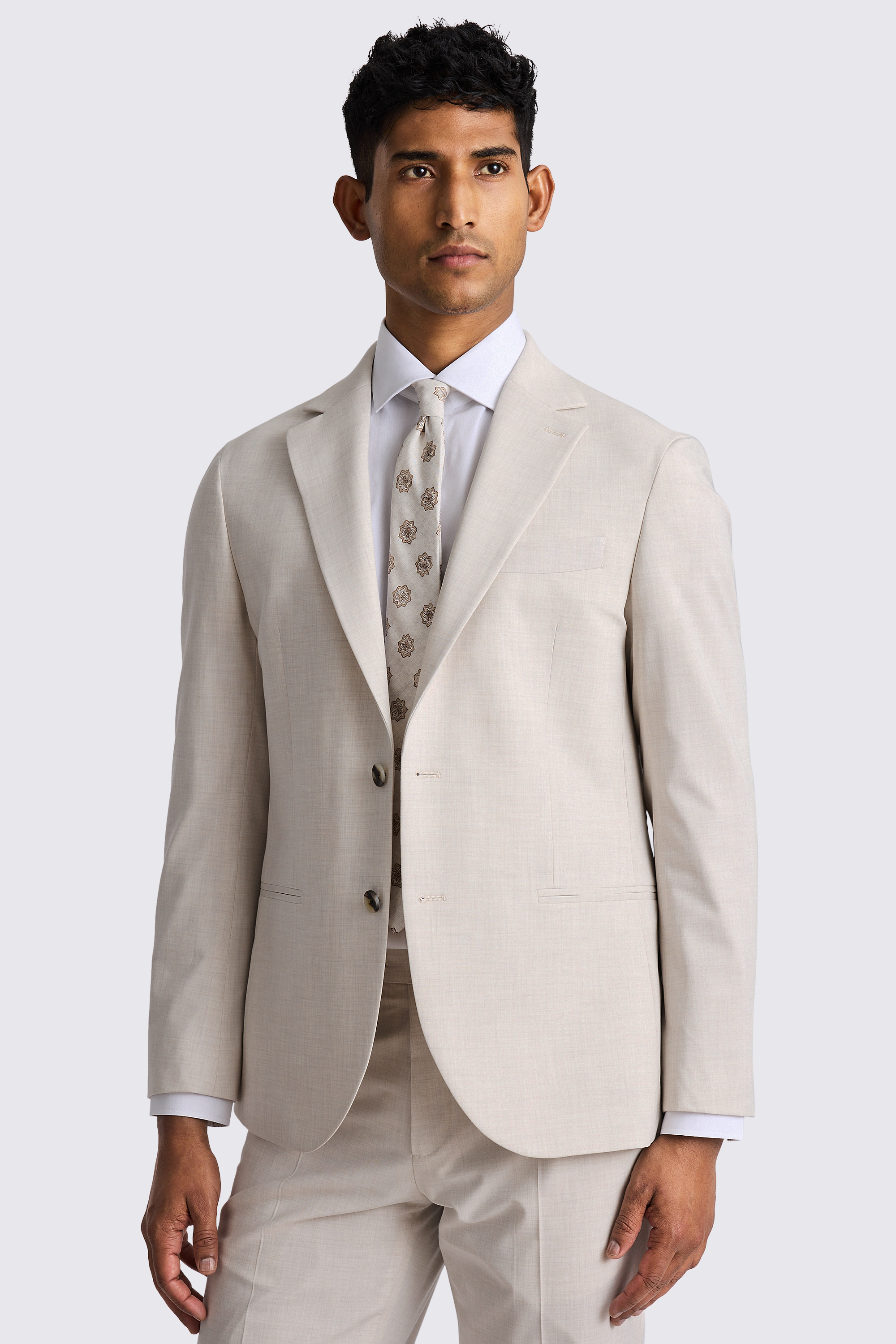Tailored Fit Light Neutral Jacket
