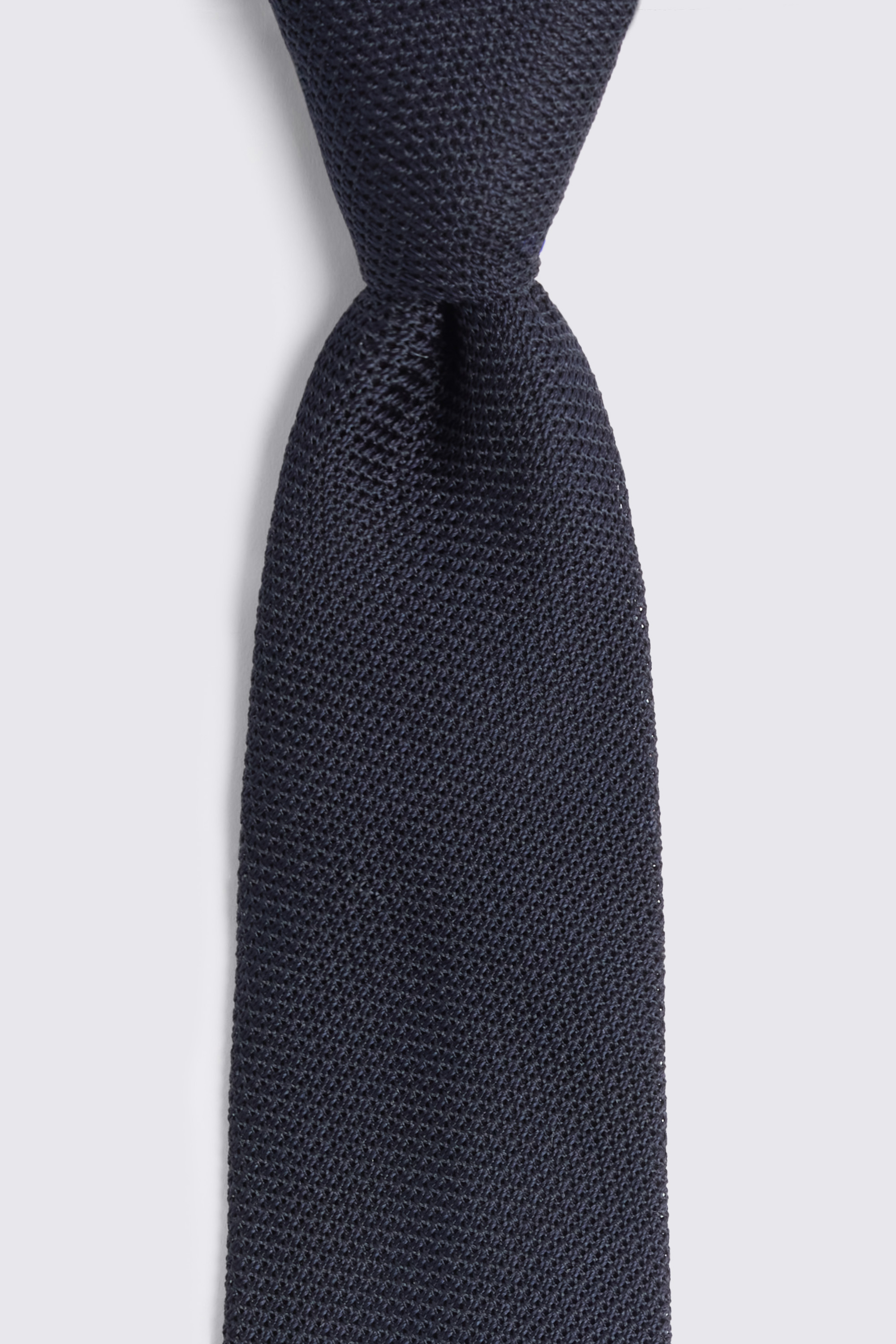 Italian Navy Silk Grenadine Tie