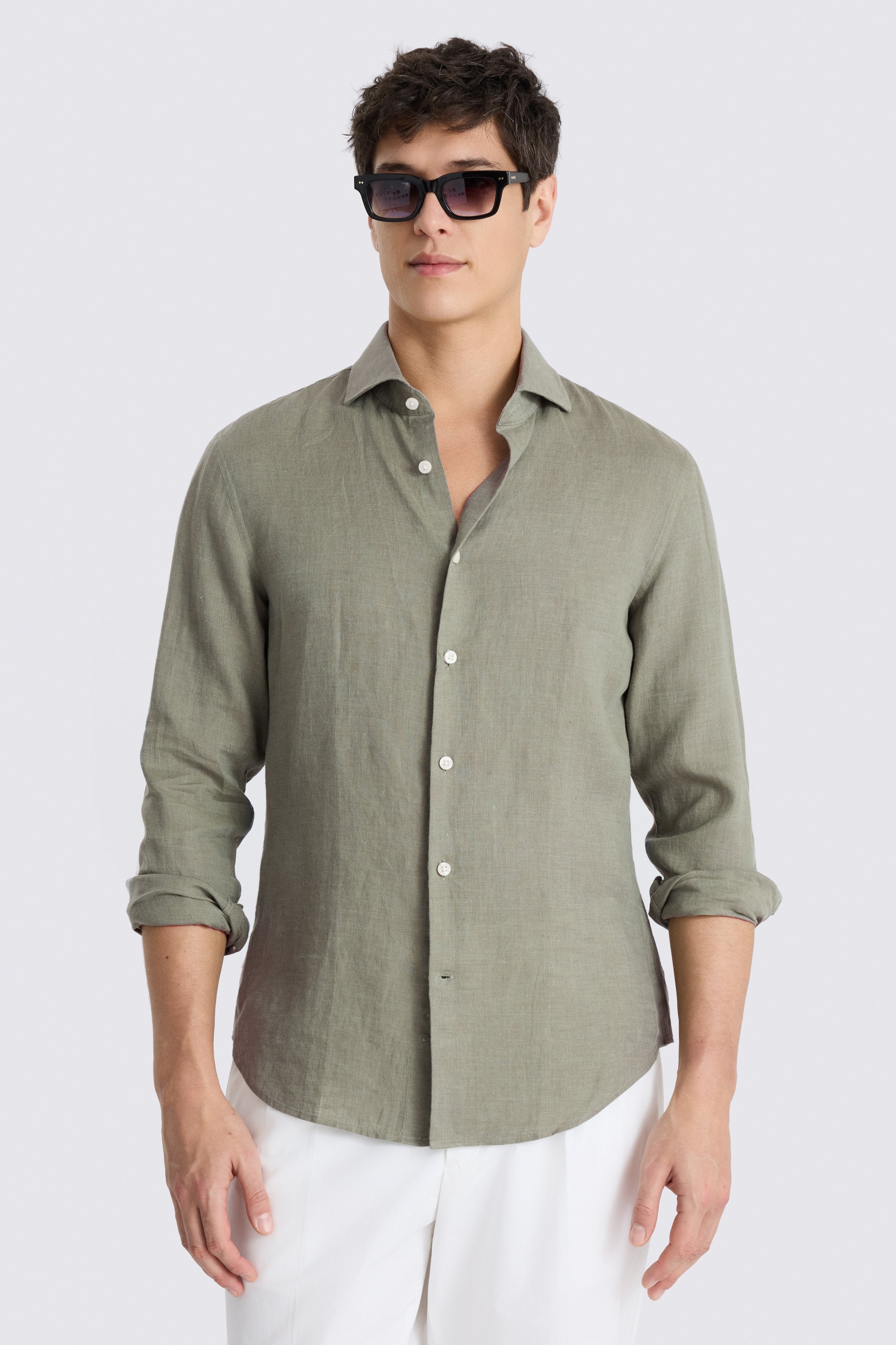 Green Linen Shirt