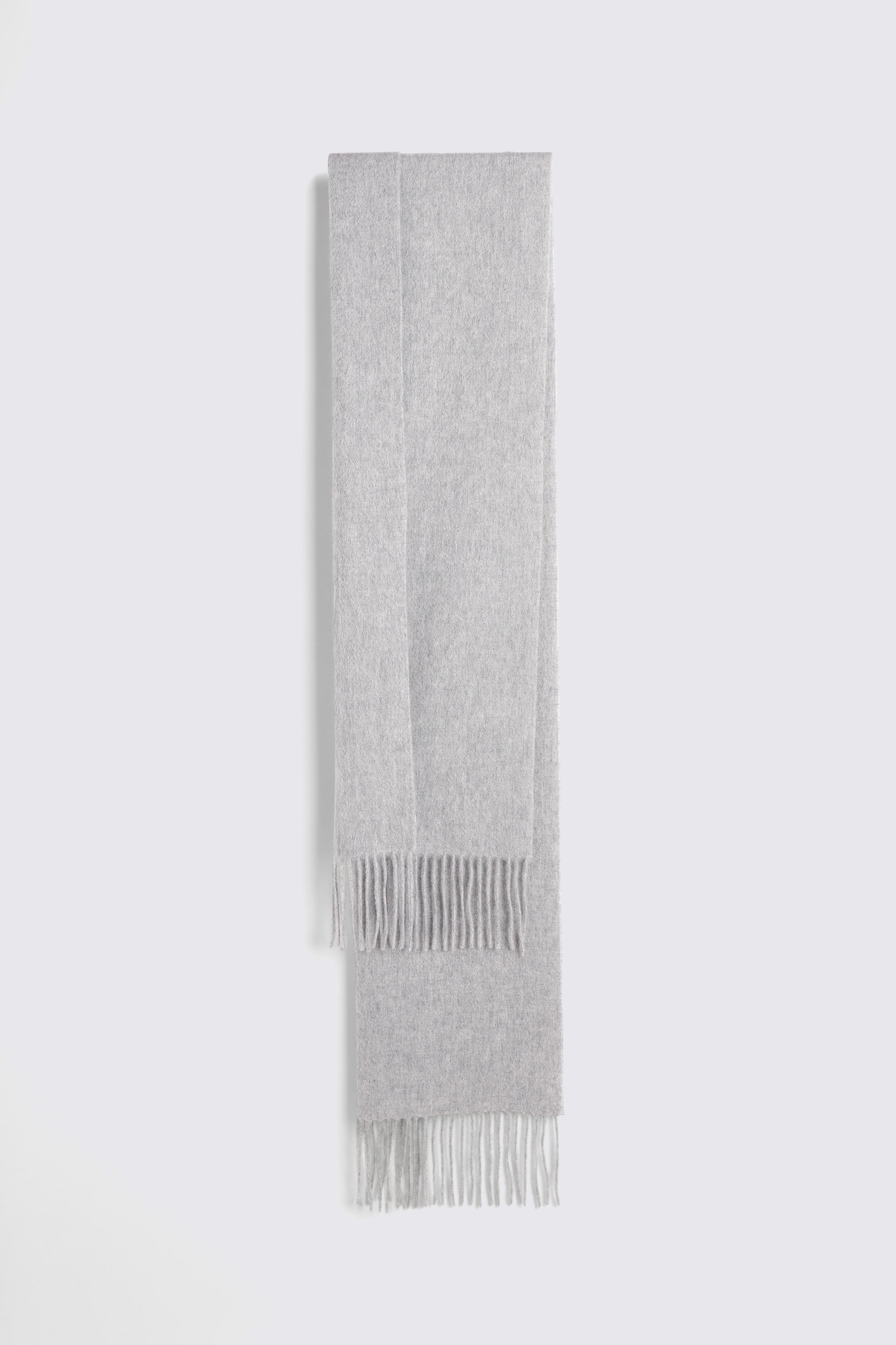 Light Grey Cashmere Blend Scarf | Buy Online at Moss