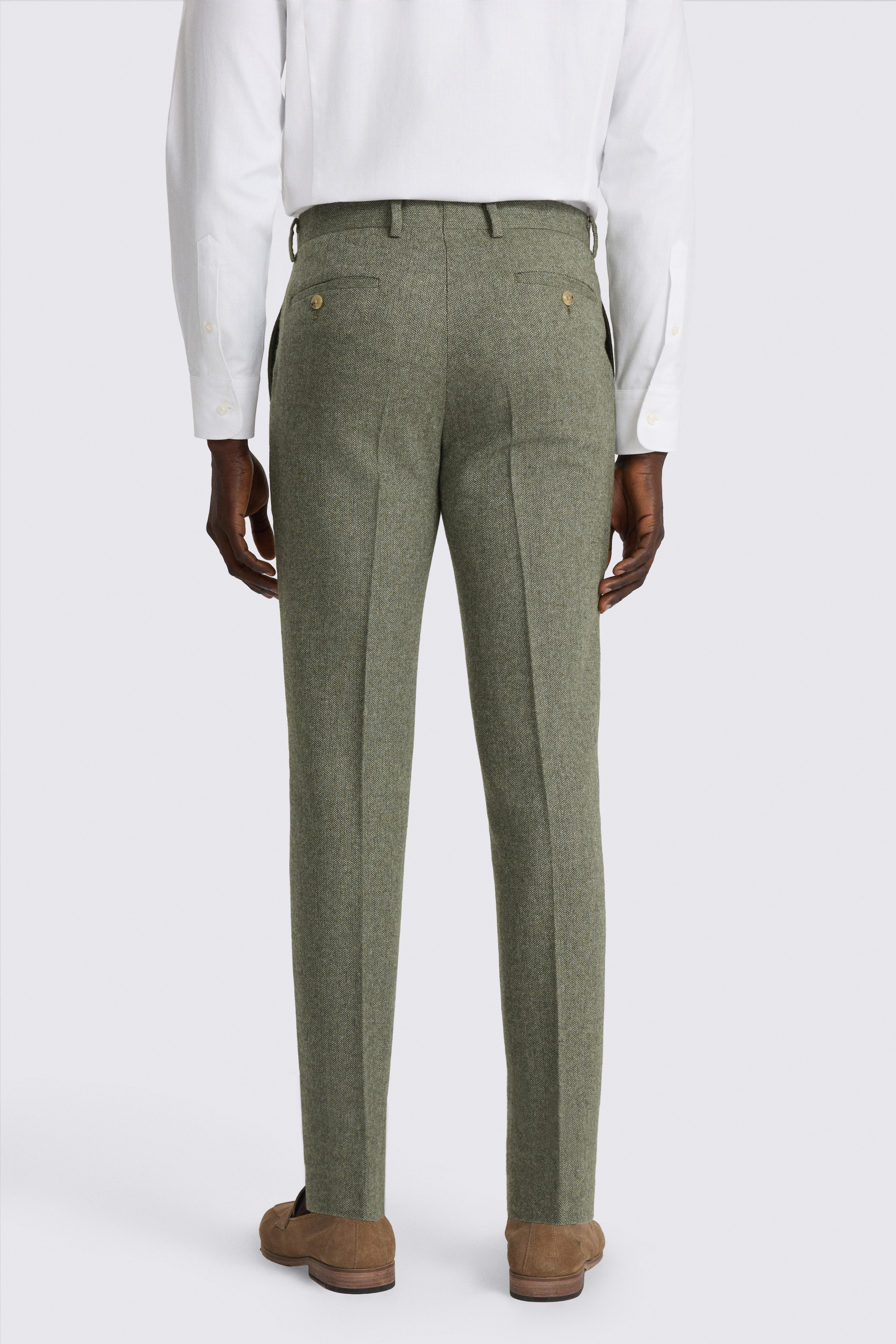 Tailored Fit Sage Herringbone Pants