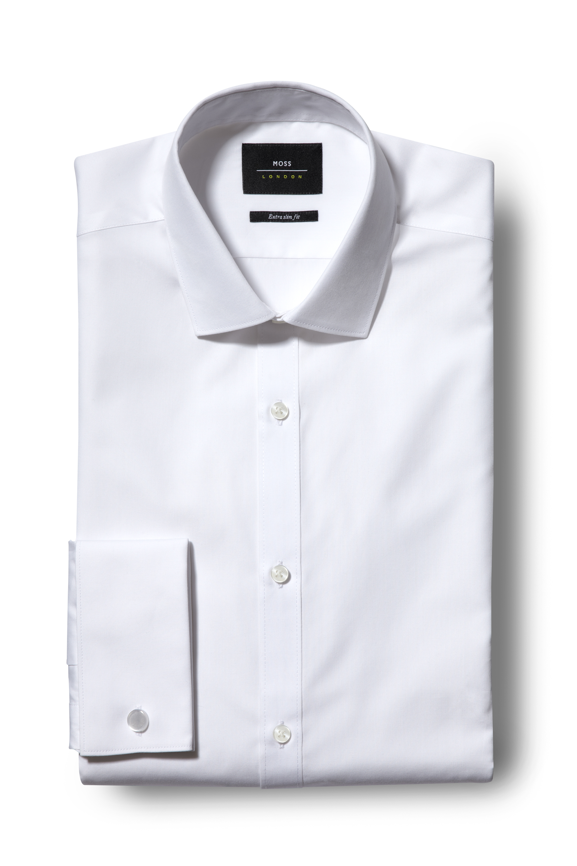 white double cuff slim fit shirt