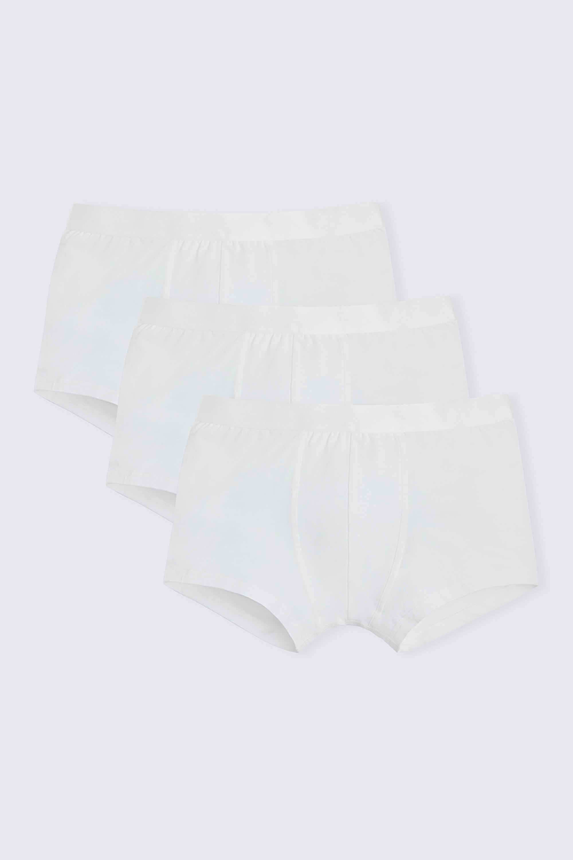White Cotton-Stretch Boxer Briefs 3 Pack