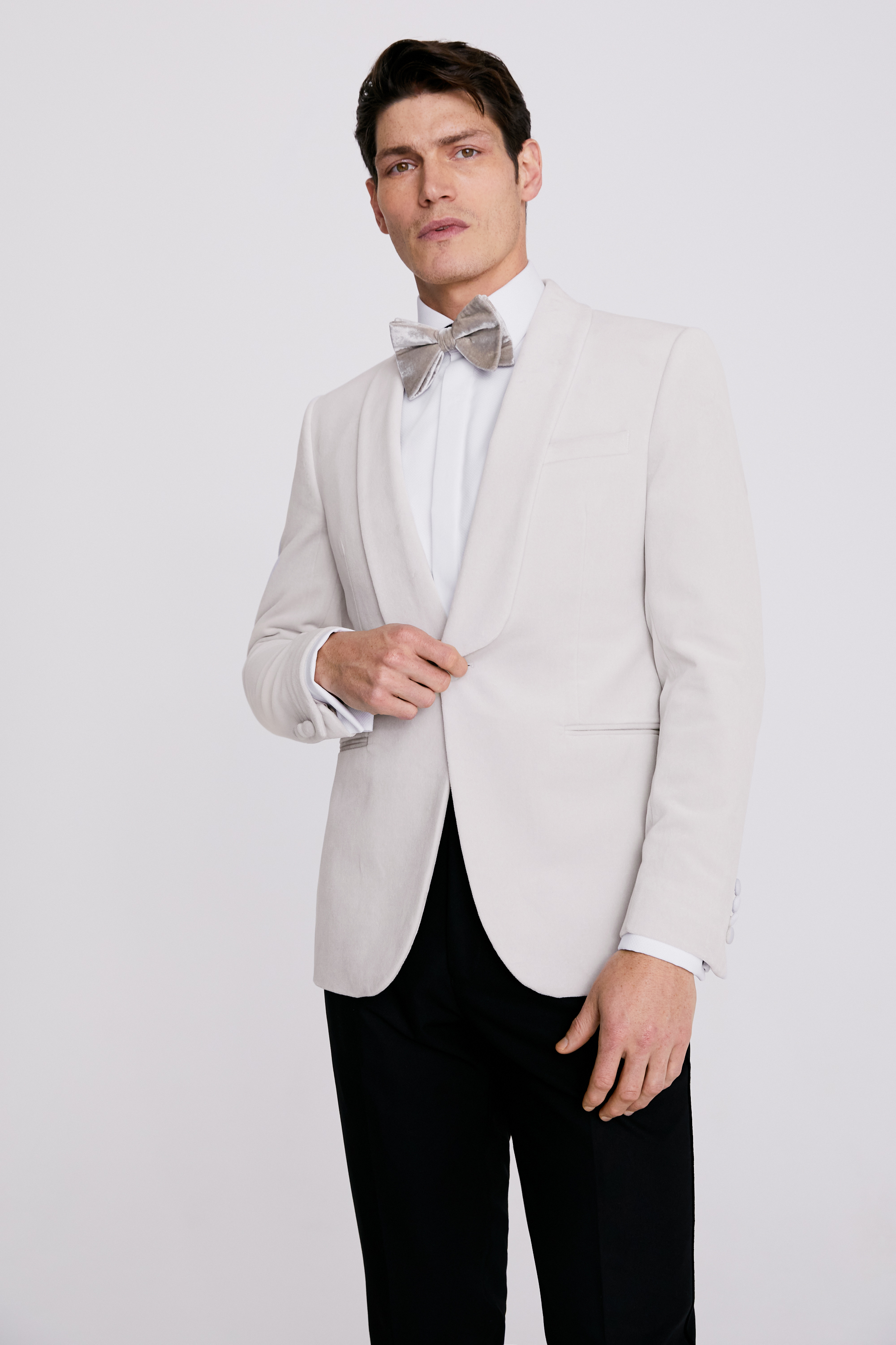 Light Grey Velvet Jacket