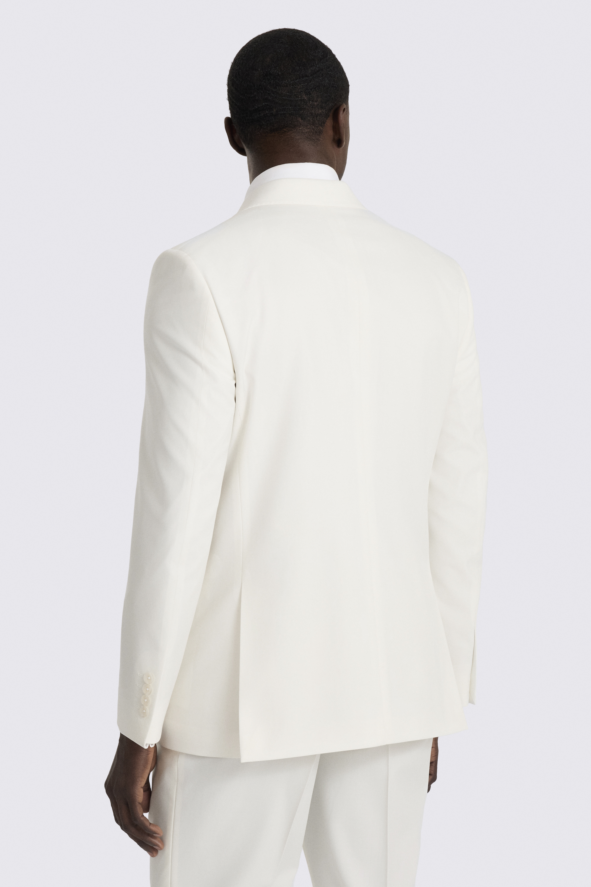 Tailored Fit Off White Suit