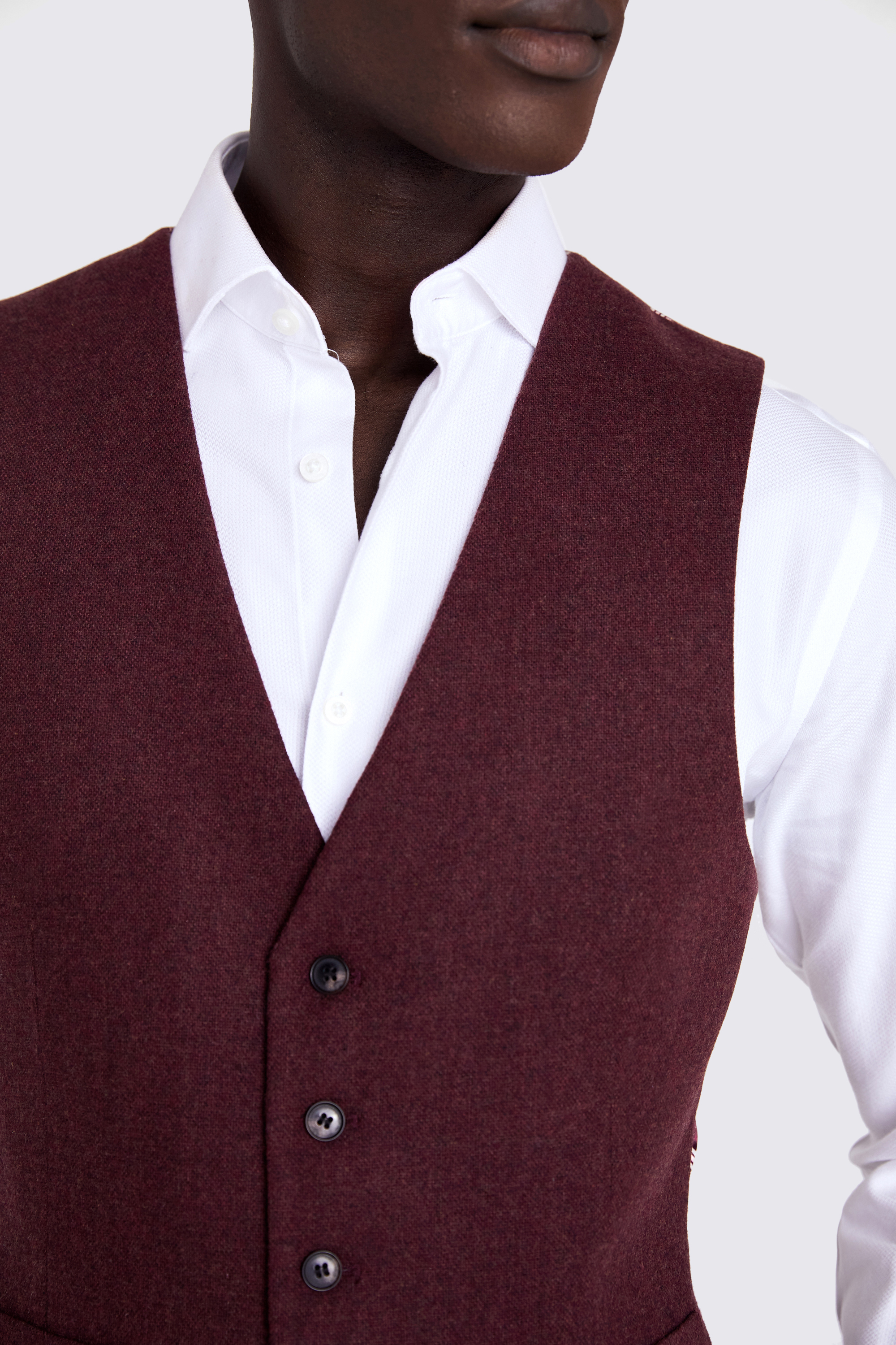 Slim Fit Fig Donegal Waistcoat Buy Online At Moss