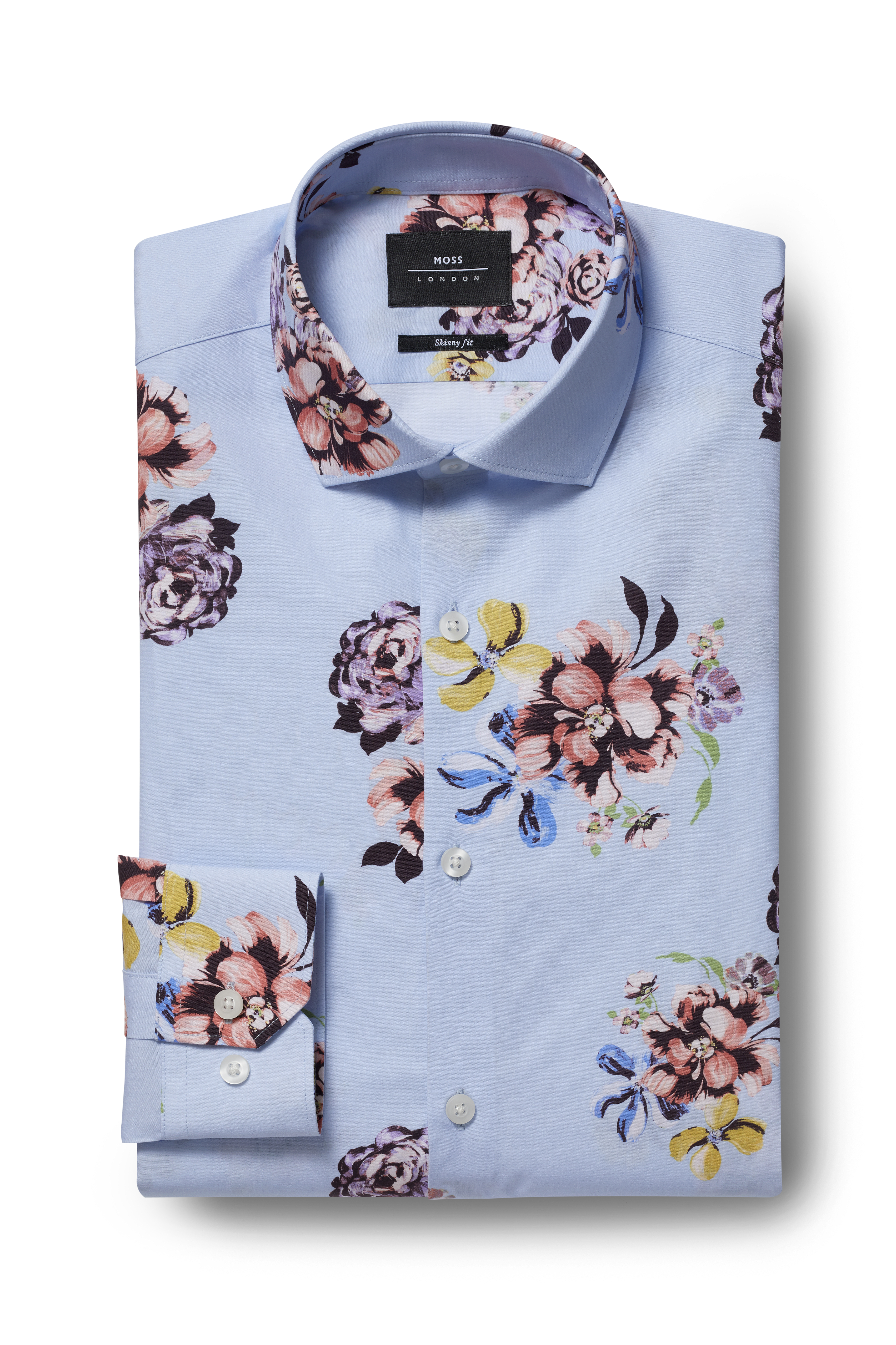 moss bros skinny fit shirt