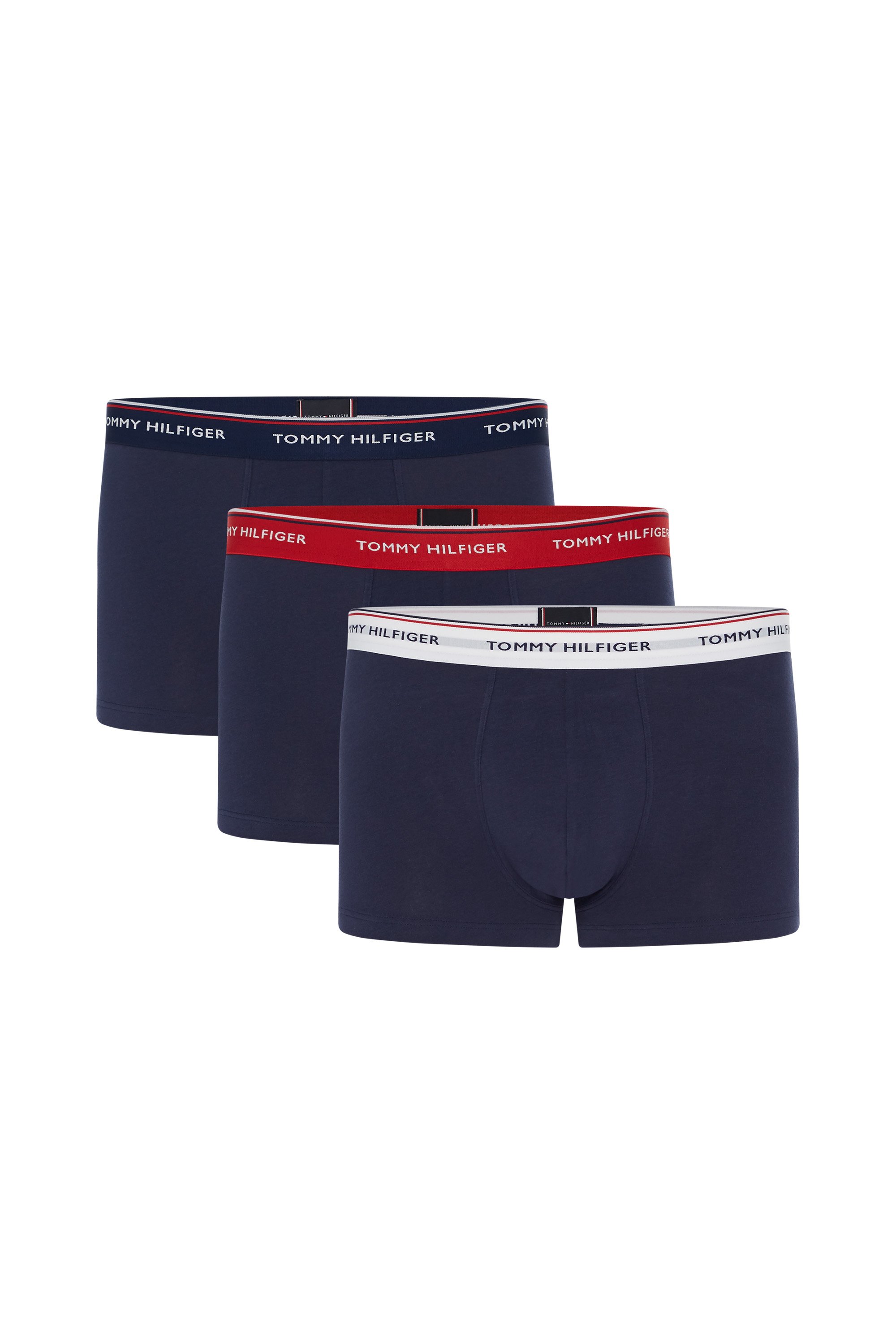 Tommy Hilfiger Navy with Tri-Colour Waistband Trunk 3-Pack