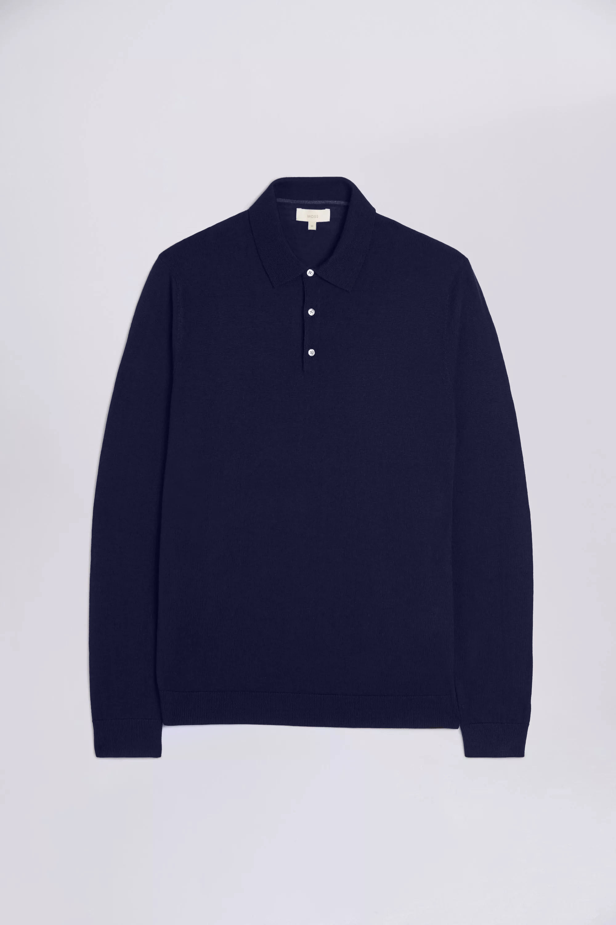 Navy Merino Polo Shirt | Buy Online at Moss