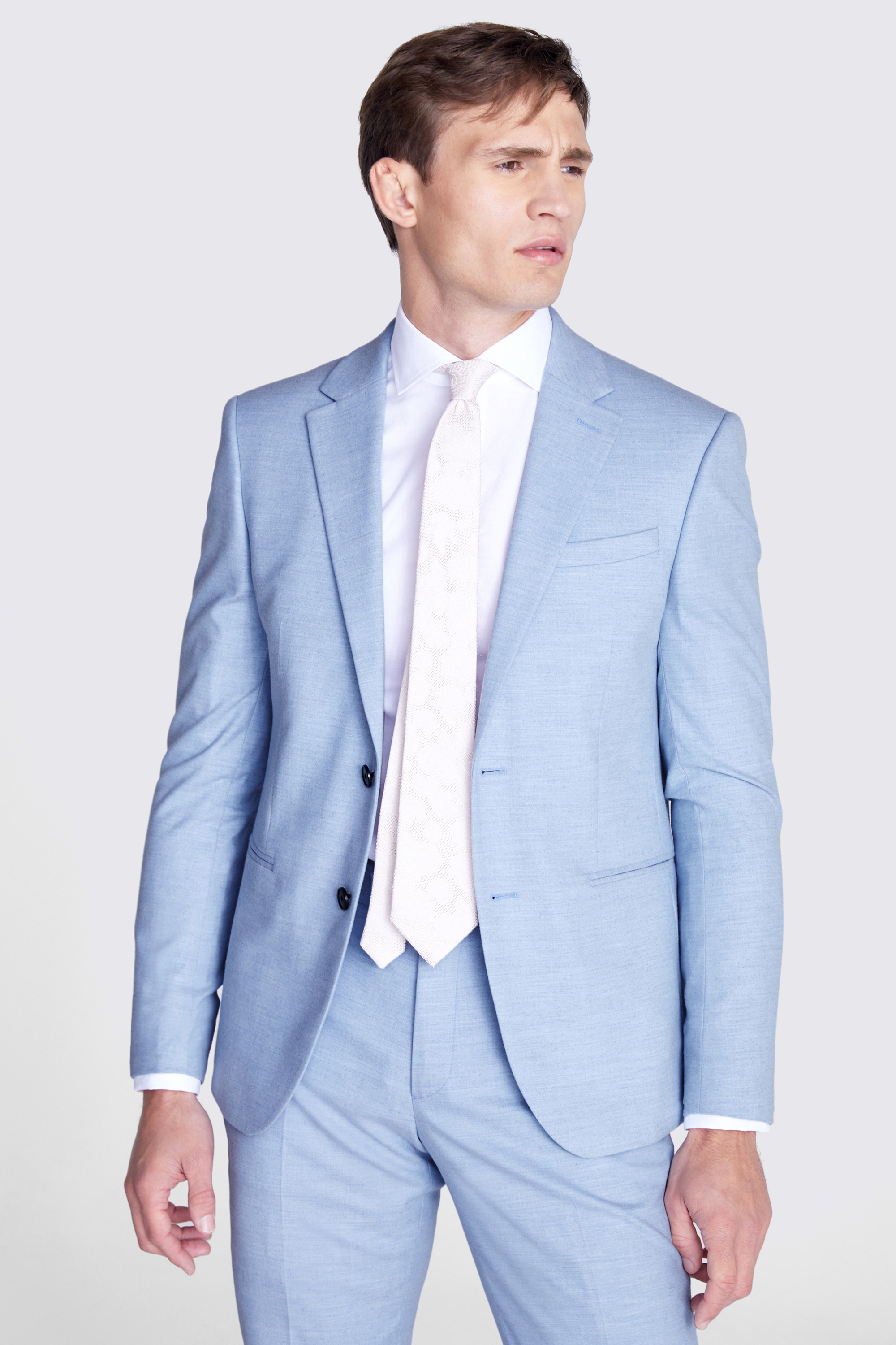 Slim Fit Light Blue Flannel Jacket | Buy Online at Moss