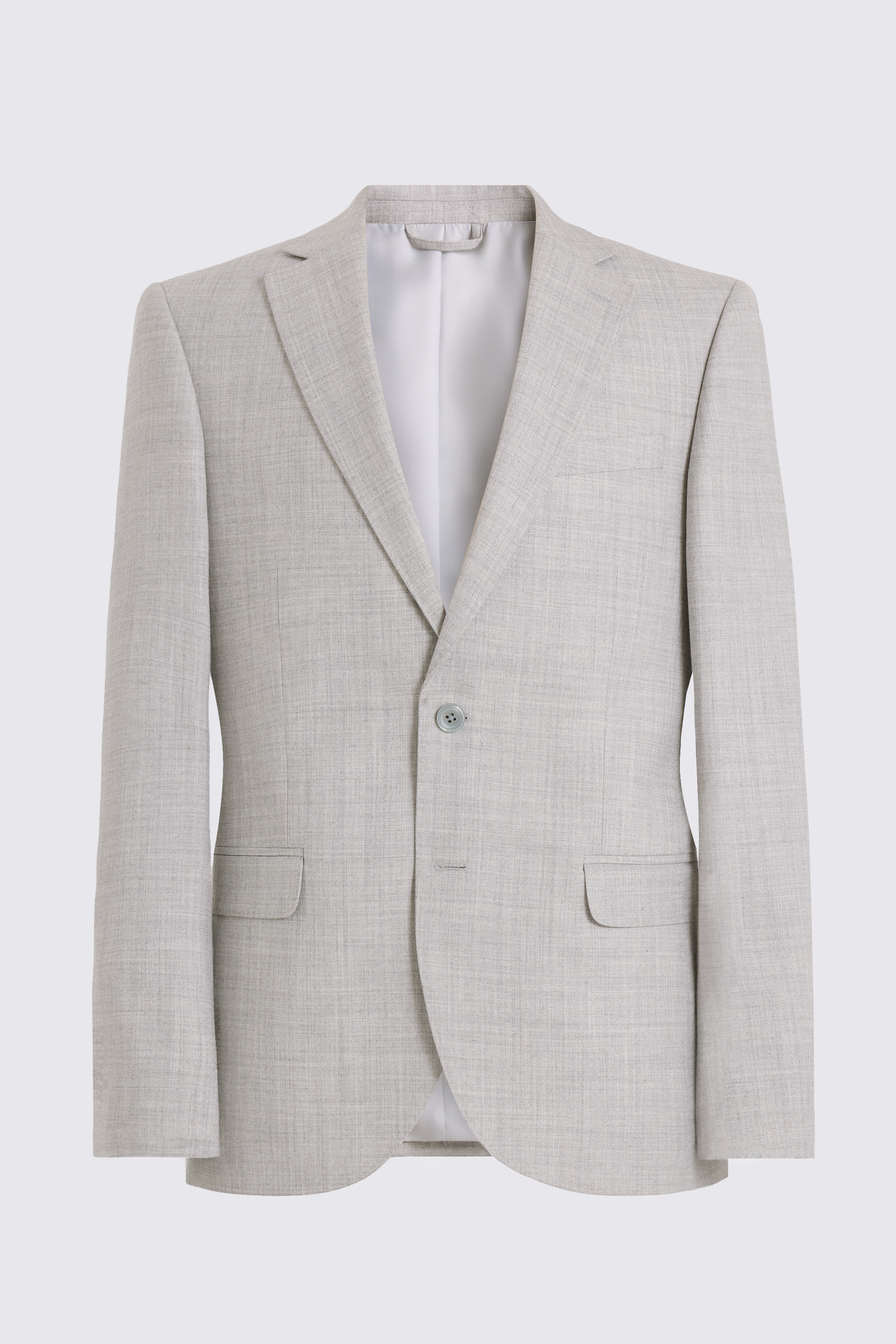Slim Fit Light Grey Marl Suit