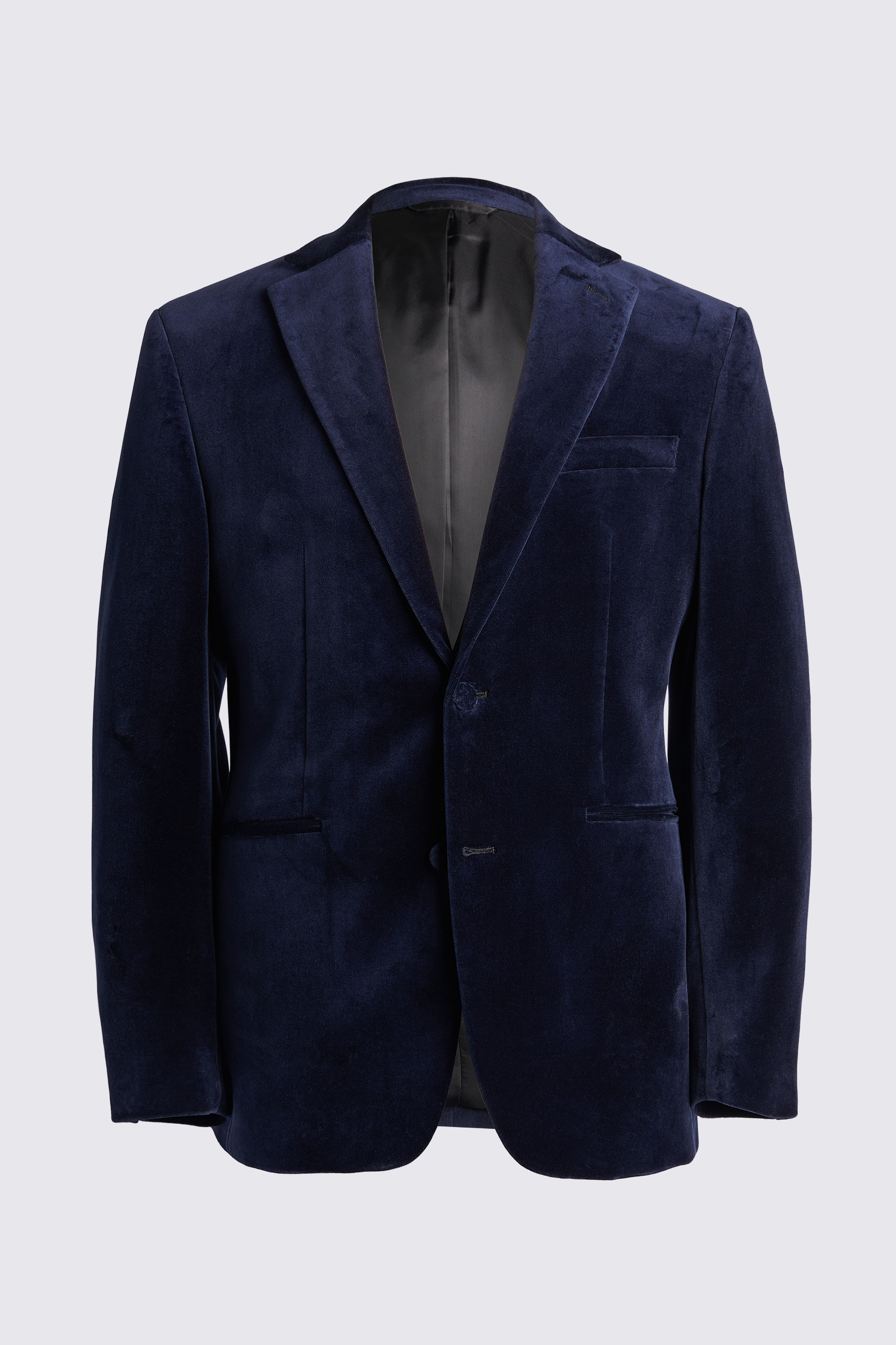 Tailored Fit Blue Velvet Jacket | Buy Online at Moss