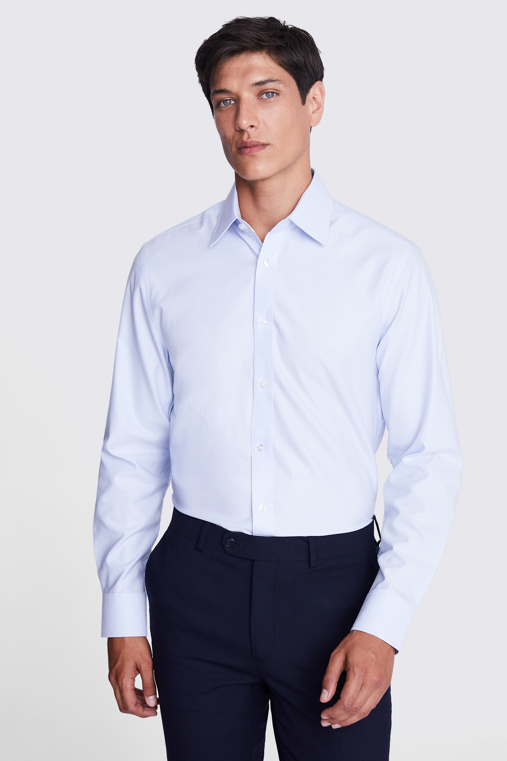 Tailored Fit Sky Dobby Shirt | Buy Online at Moss