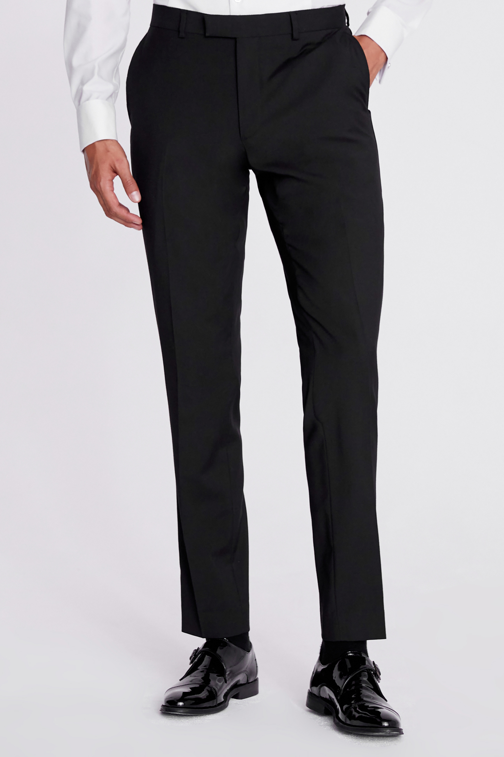 Slim Fit Black Dress Trousers | Buy Online at Moss