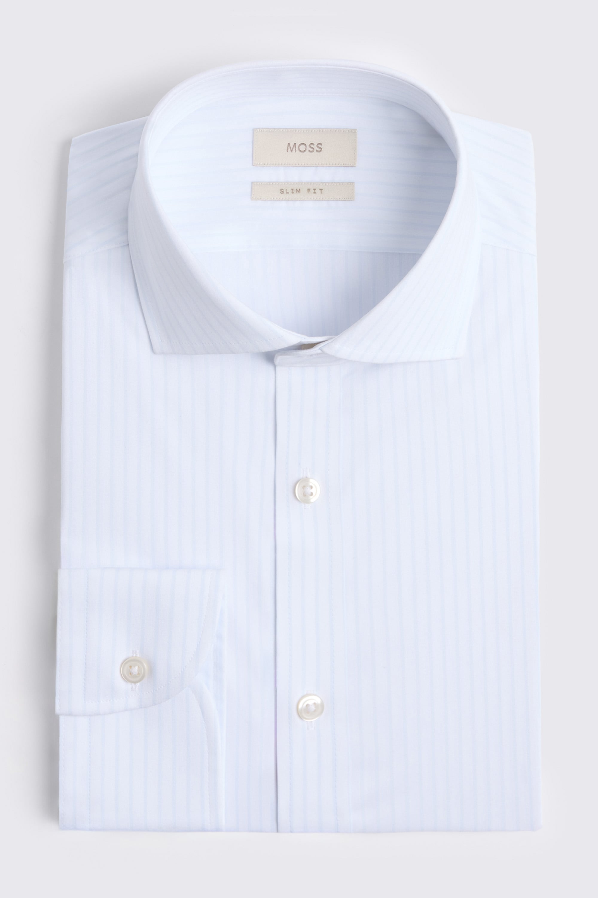 Slim Fit Sky Stripe Stretch Shirt