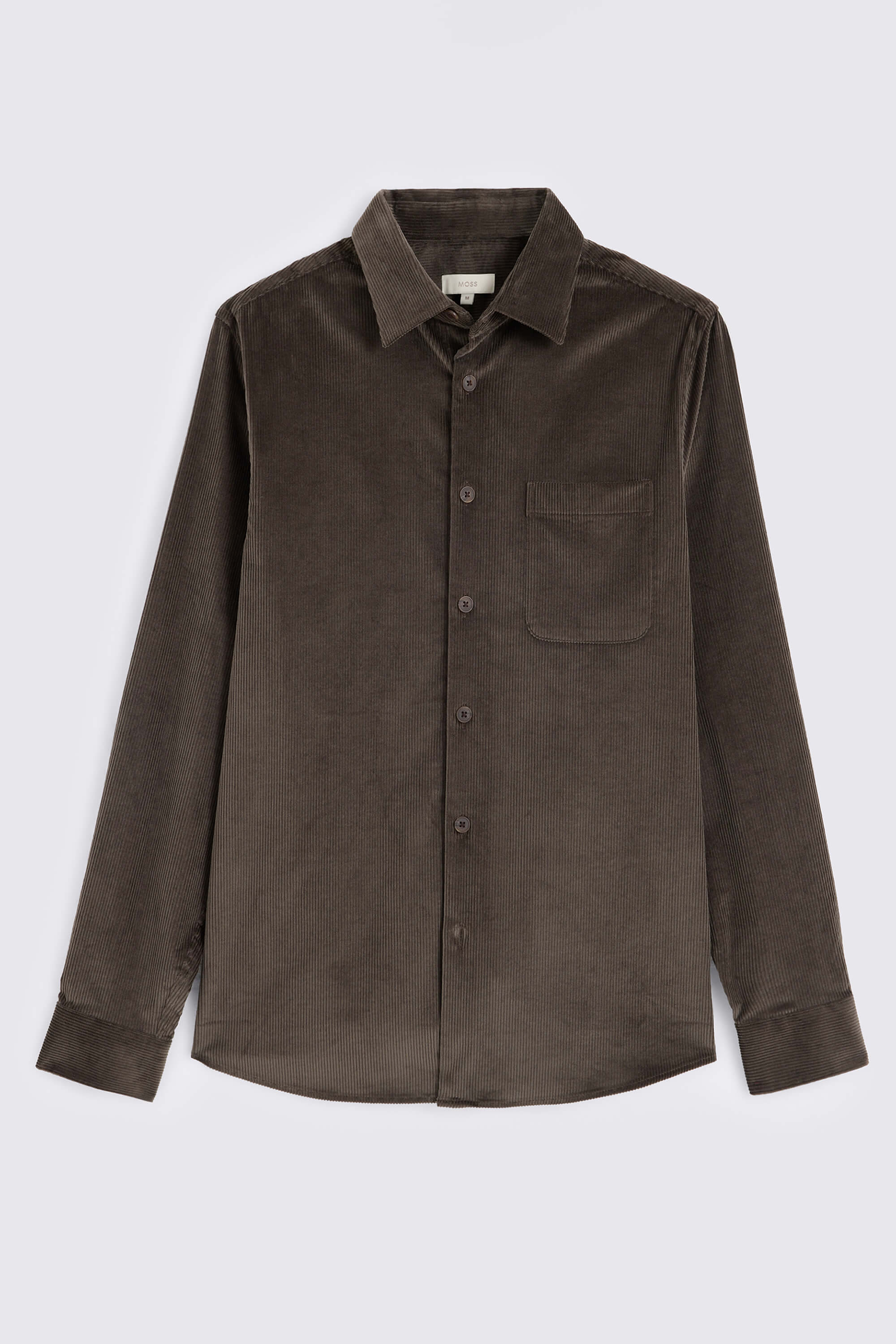 Button Down Dark Brown Corduroy Shirt