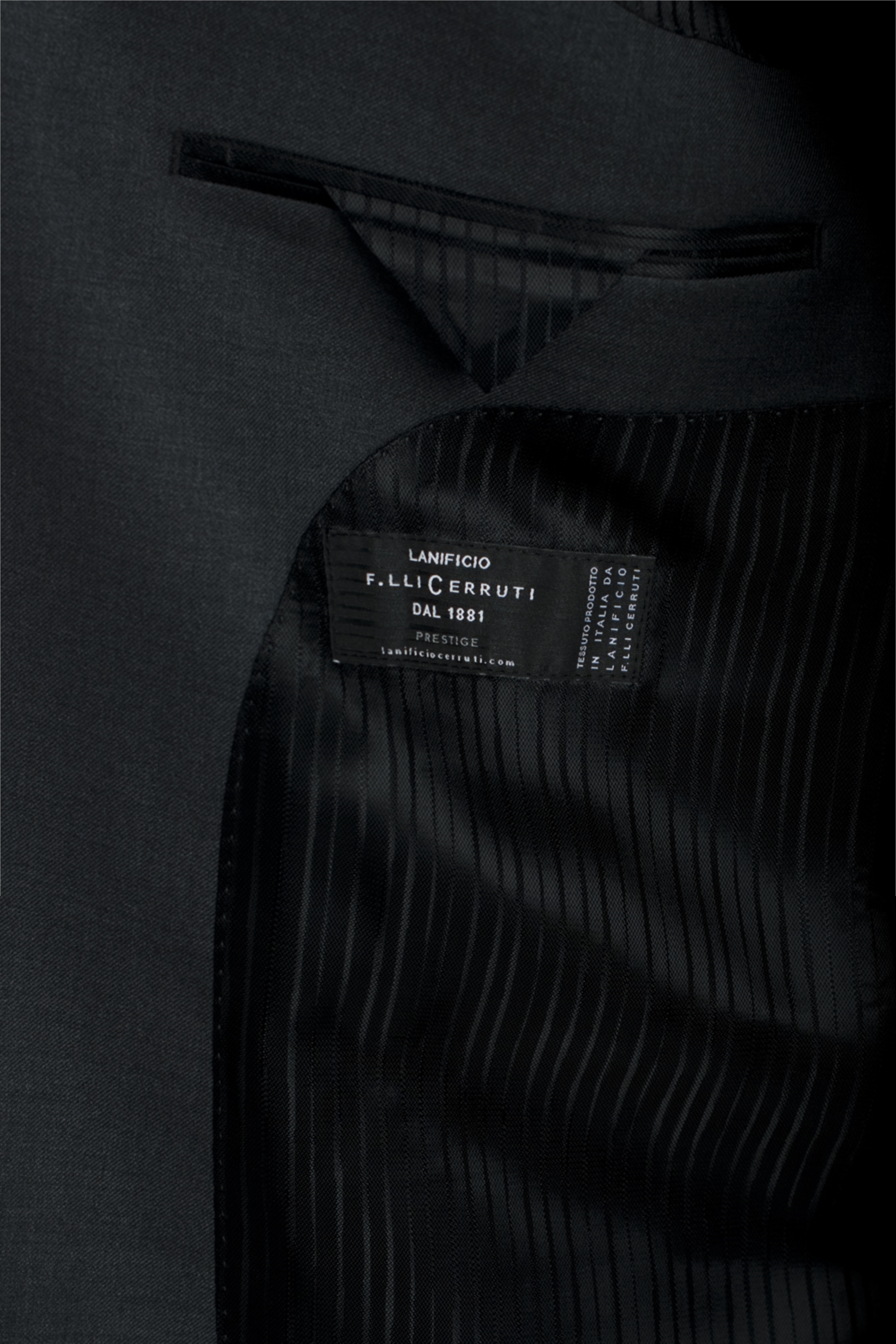 Lanificio Flli Cerruti Dal 1881 Cloth Charcoal Jacket | Buy Online at Moss
