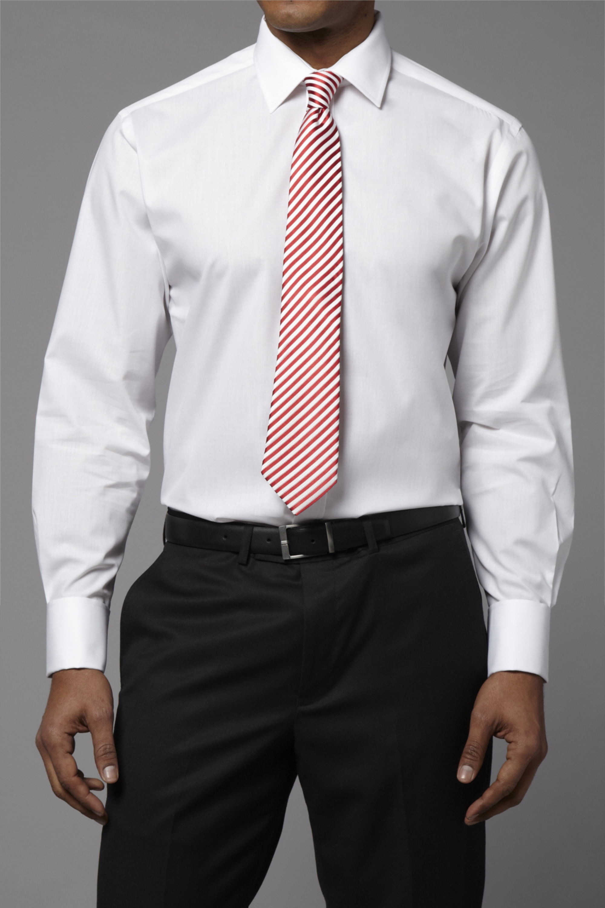 Dehavilland Regular Fit Non Iron Plain Double Cuff Shirt White